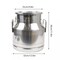 Stainless Steel Milk Can Bucket Wine Pail Liquid Storage Silicone Seal 3 Gallon